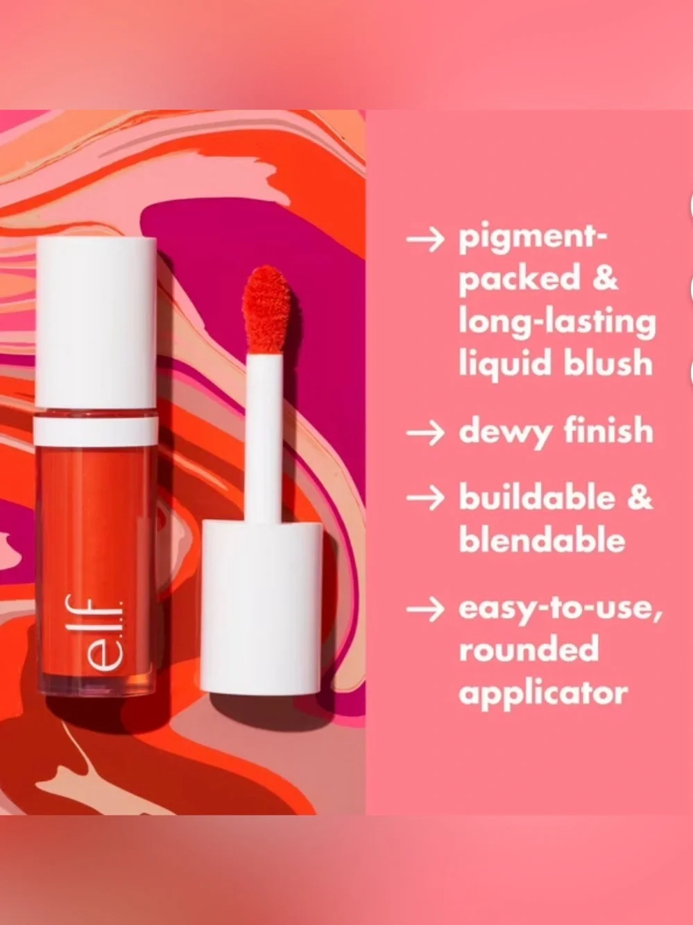 e.l.f. • Camo Liquid Blush •Coral Crush • NWT $8